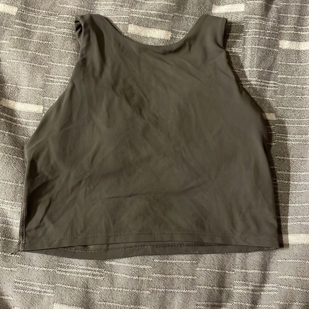 Athleta conscious crop olive green size small